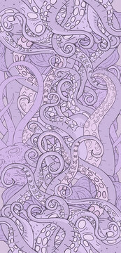 Imaginative mutant tentacles composition