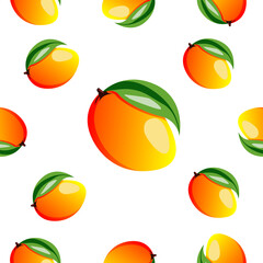 Seamless square pattern with Mango, Slice for tiles texture, , Plywood Texture, wall sticker and textile design.Print