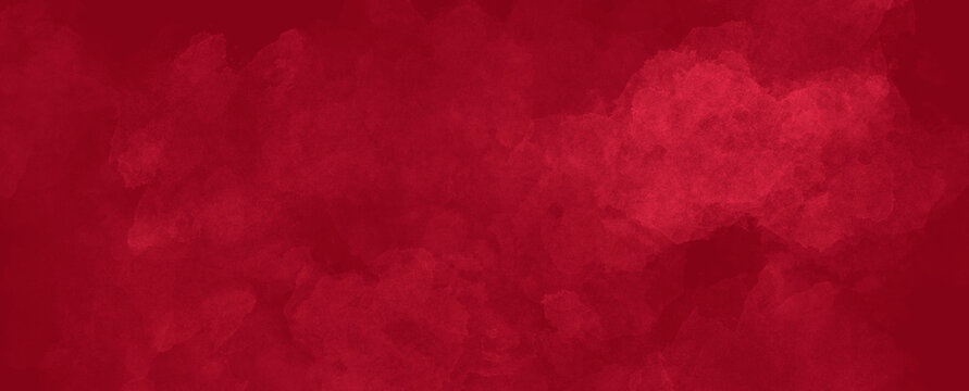 red vivid saturated abstract background for banners and prints with light grains and smudges