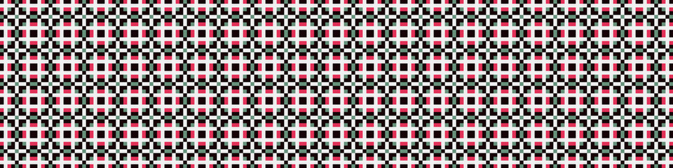 Fototapeta premium Abstract Cross Pattern Dots Logo generative computational art illustration