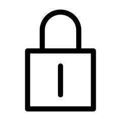 safe secure padlock line style icon