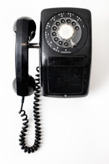Retro Rotary Wall Telephone, Vintage Communication Phone