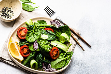 Spinach salad with sesame seeds