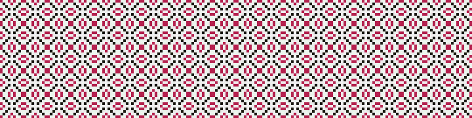 Fototapeta premium Abstract Cross Pattern Dots Logo generative computational art illustration