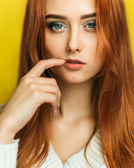 portrait of a woman with red hair