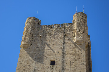 Donjon Gilles Aycelin (42 meters) near Palace of the Archbishops (Palais des Archeveques) - high watchtower and prison built from 1295 to 1306 by Archbishop Gilles Aycelin. Narbonne, France.