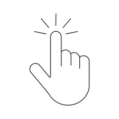 Hand click icon. Clicking finger pointer vector symbol isolated