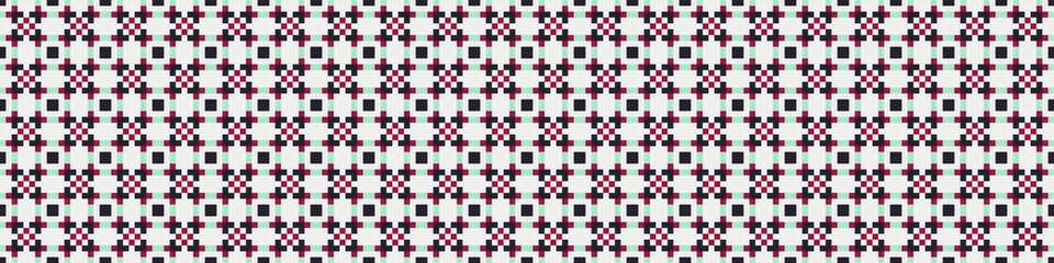 Fototapeta premium Abstract Cross Pattern Dots Logo generative computational art illustration