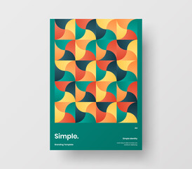 Vertical corporate identity A4 report cover. Abstract geometric vector business presentation design layout. Amazing company front page illustration brochure template.