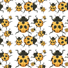Fototapeta premium Ladybug on seamless background