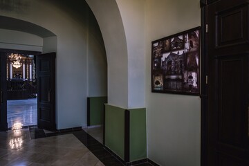DROGOBYCH, UKRAINE - NOVEMBER 10, 2020: The Choral Synagogue in Drohobych, Lviv Oblast in Ukraine, is the most impressive of the Jewish structures in the town.