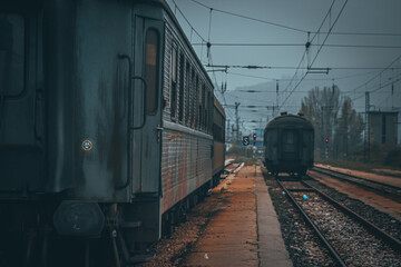 Fototapeta na wymiar train on the railway
