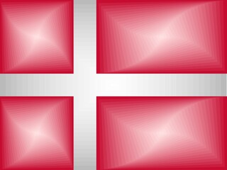 Fototapeta premium Denmark Gradient Flag - Illustration, Three dimensional flag of Denmark