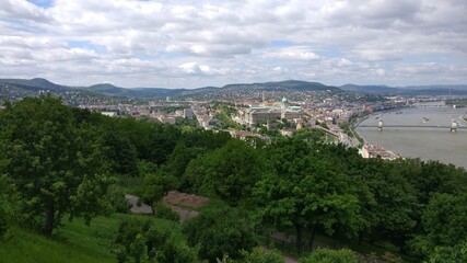 Fototapeta na wymiar Panoramic view of the Danube in Budapest