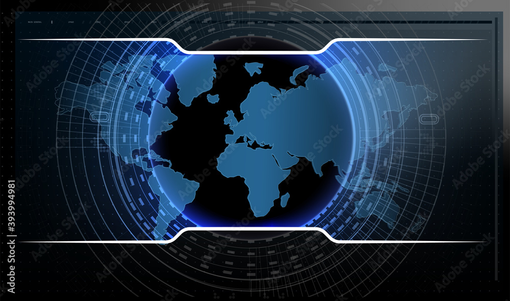 Poster Futuristic Vector HUD Interface Screen Design. Digital callouts titles. HUD UI GUI futuristic user interface screen elements set. High tech screen for video game. Sci-fi concept design.
