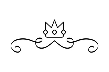 elegant divider with crown icon