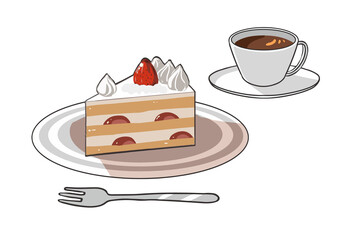 コーヒーとケーキ