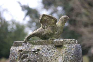 Old English cemetery gravestones close ups among the trees, serenity, piece, RIP, resting place, protestant graveyard, stone work
