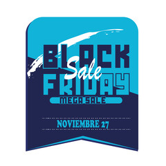 Black friday image. Sale, discount offer - Vector