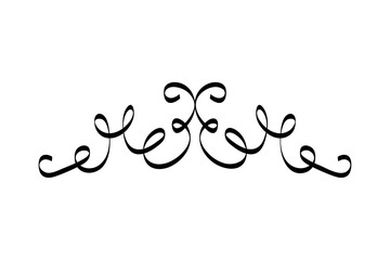 Fototapeta na wymiar elegant divider with floral forms icon