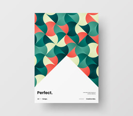 Vertical corporate identity A4 report cover. Abstract geometric vector business presentation design layout. Amazing company front page illustration brochure template.