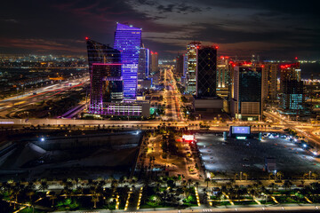 Naklejka na ściany i meble Beautiful City Scape of new develop City of Qatar