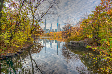 Central Park, New York City at the lake