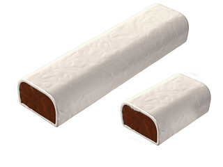 Tronchetto di cioccolato bianco con cuore di crema di cioccolato scuro 