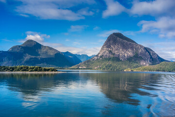 Landscape on the boat crossing between Puerto Chacabuco and Quellon, Patagonia - Chile.