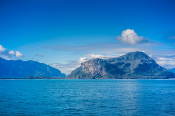 Landscape on the boat crossing between Puerto Chacabuco and Quellon, Patagonia - Chile.