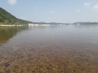 clear water of river