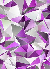 3d Triangles, abstract  background. Design wallpaper.