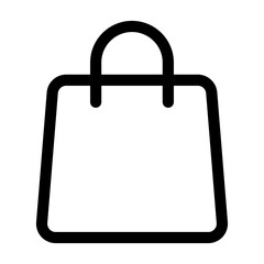 shopping bag interface line style icon