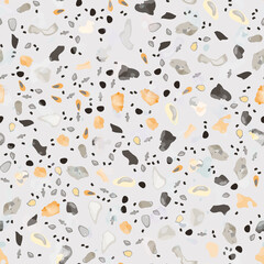 Terrazzo Texture Vector. Flooring Seamless Pattern