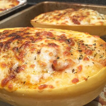 Close-up Of Stuffed Spaghetti Squash