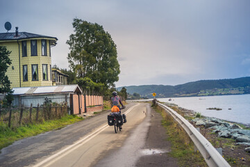 Bike tour at Chiloé island at Chile.