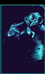 steampunk futuristic vector illustration