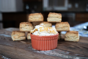 Clotted Cream in Orange Dish