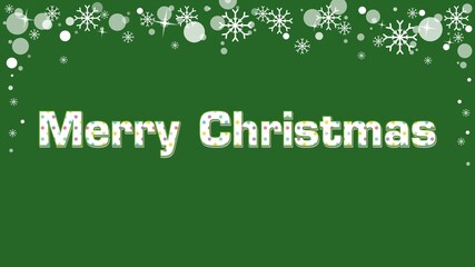 Merry Christmas Season's Greeting on green background