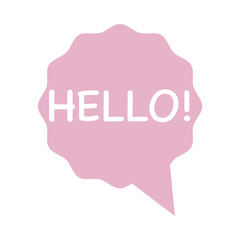 speech bubble with hello word