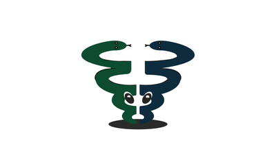 illustration design for deer and snake.