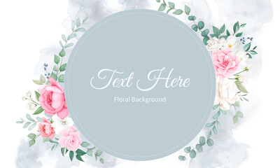 Beautiful soft floral and leaves background design