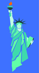 Obraz na płótnie Canvas Vector flat illustration Statue of Liberty National Monument