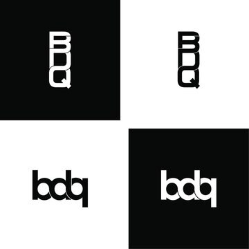 bdq lettering initial monogram logo design set