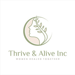 woman face beauty center logo design vector template.