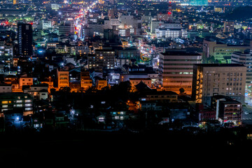 Fototapeta na wymiar 米子市の夜景（鳥取県米子市）