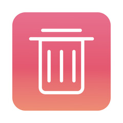 bin waste block gradient style icon