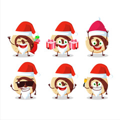 Santa Claus emoticons with spiral biscuit cartoon character