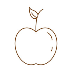 apple fresh fruit line style icon