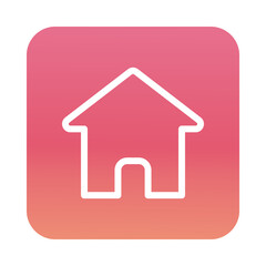 Obraz premium house facade block gradient style icon